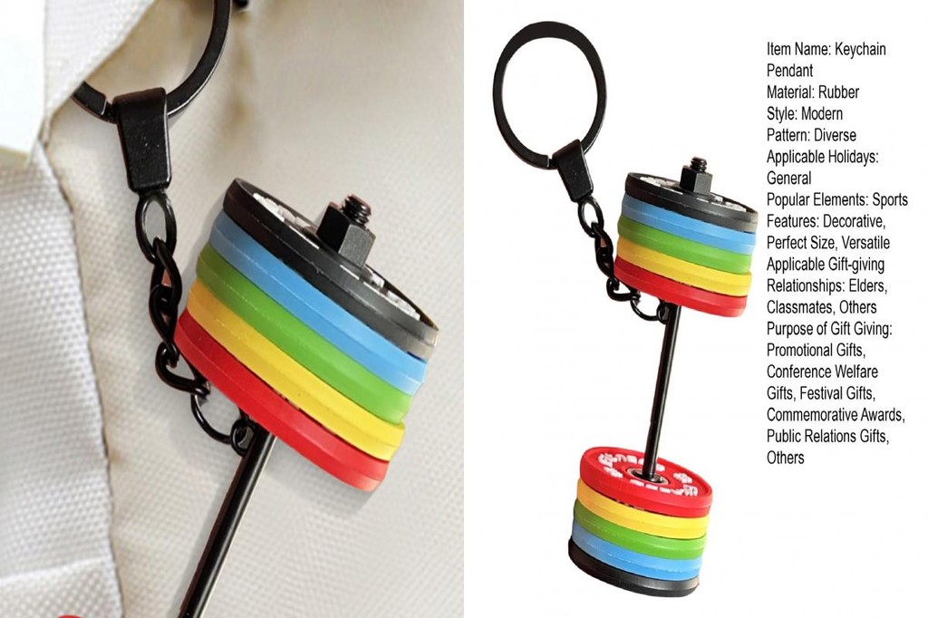 New* Exercise Motivation Keychain Pendant Fitness Lifestyle Pendant ...