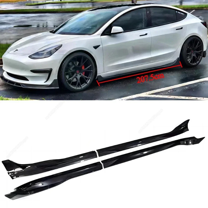 207.5cm Car Side Skirt Splitter Diffuser Winglet Side Wing Bumper Lip ...