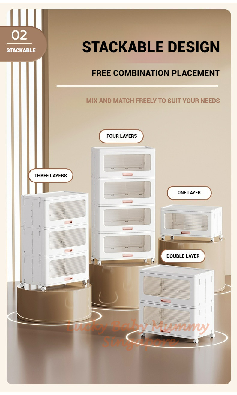 Stackable Storage Drawer Cabinet/Plastic Storage Drawers/Home Organizer ...