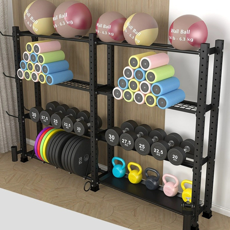 Gym Storage Rack Yoga Studio Dumbbell Barbell Plate Equipment Storage ...