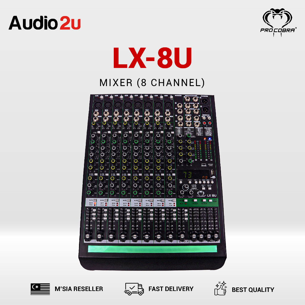 in stock Pro Cobra LX-8U LX-12U Analog Mixer with LED light | Shopee ...