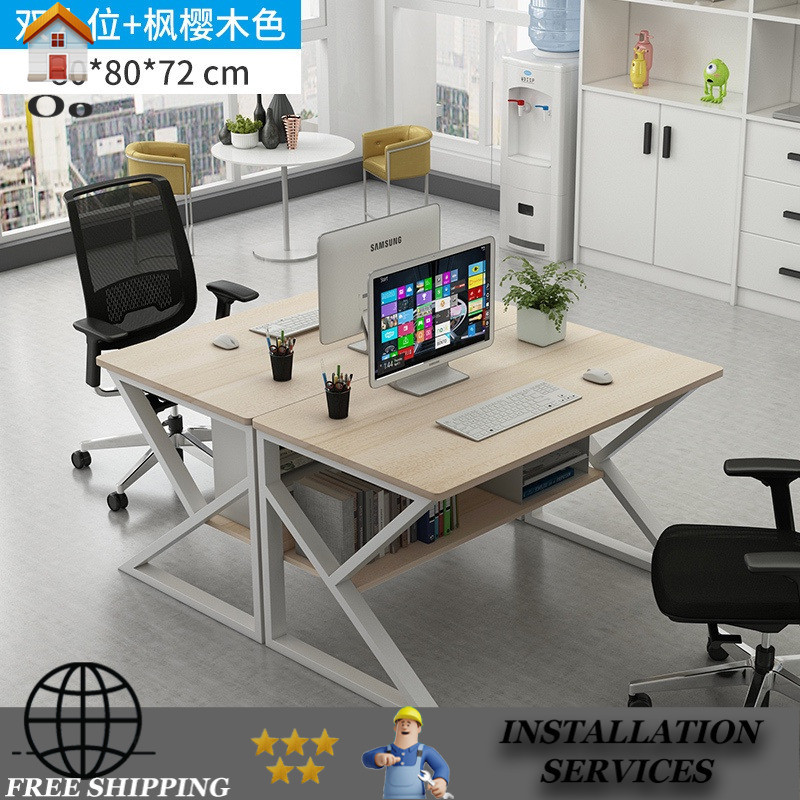 GAA Computer Table Staff Desk and Chair Combination Company Staff ...