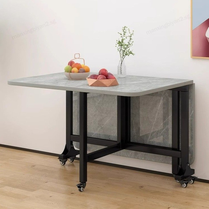 Foldable Dining Table Removable Marble Dining Table Versatile ...