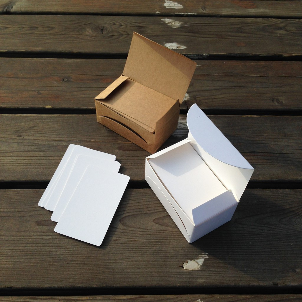 2box ,100PCS/box Blank small card DIY kraft cardboard word card thick ...