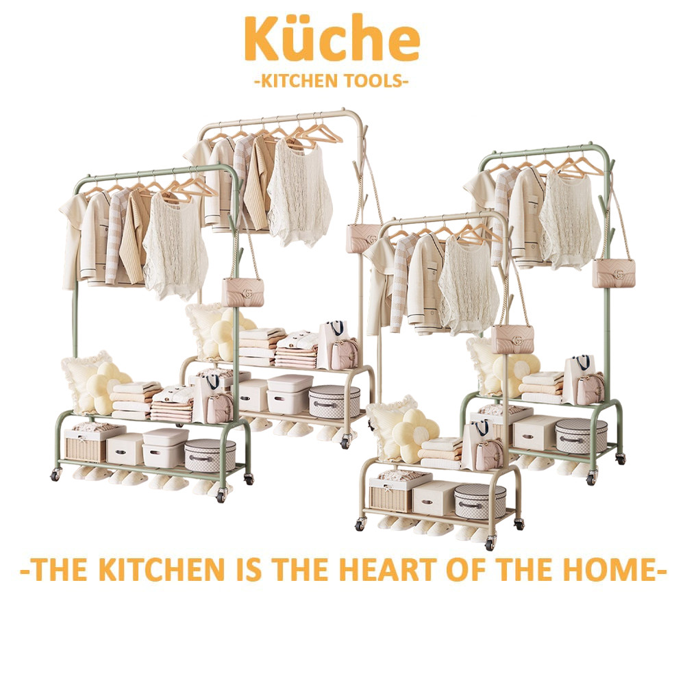 KUCHE Clothes Rack Floor-Standing Home Bedroom Dormitory Clothes Rack ...