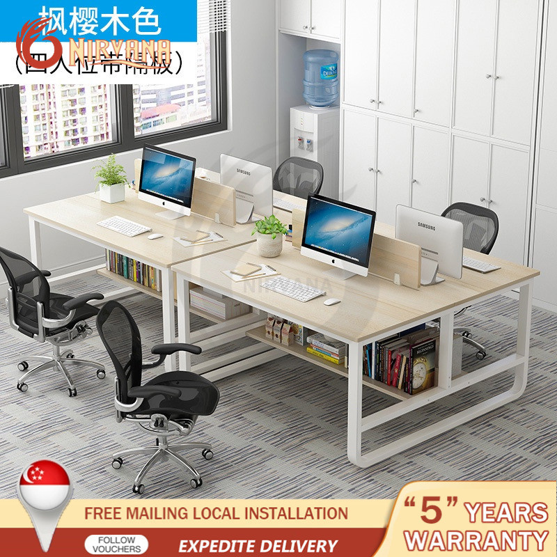 Staff Desk NIR Table Simple Computer Modern Double Staff Four Partition ...