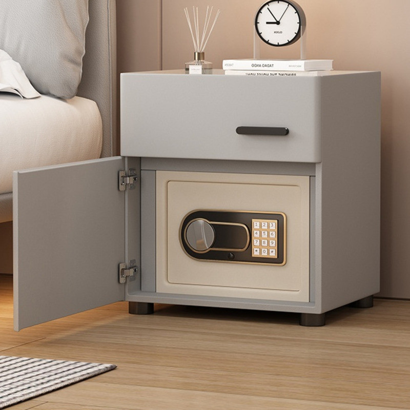 Safe cabinet bedside table integrated solid wood intelligent home safe ...