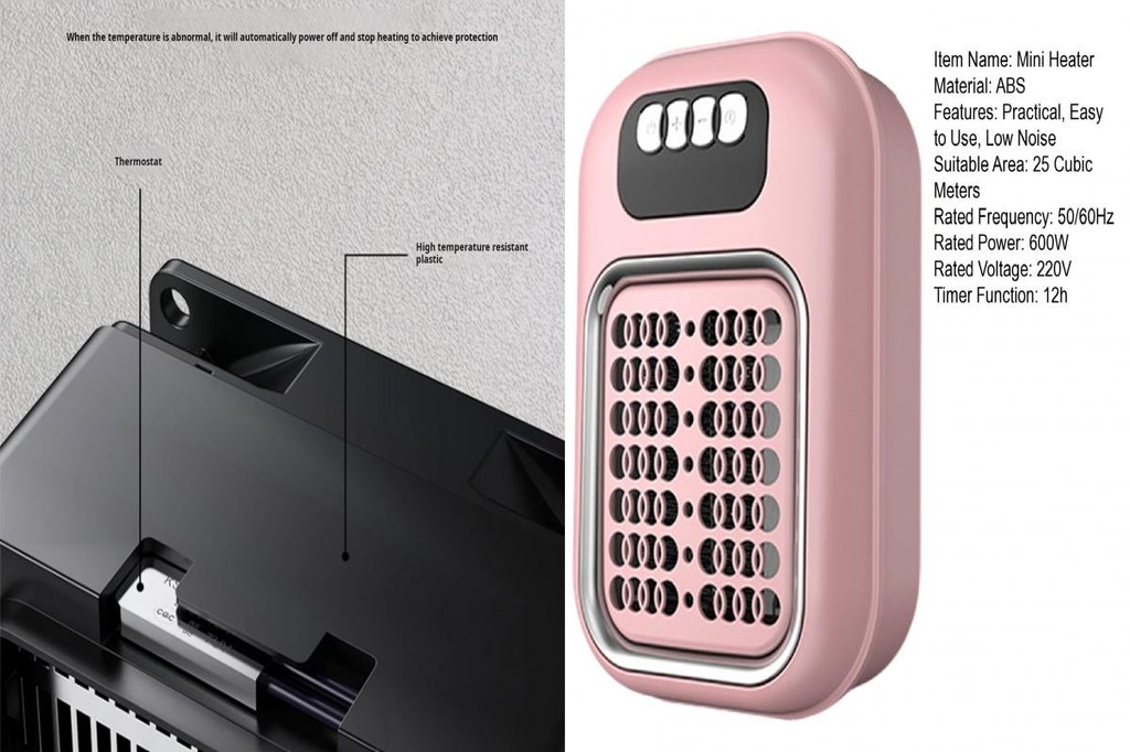 SLS_ Smart Thermostat Heater Even Heat Distribution Heater Portable ...