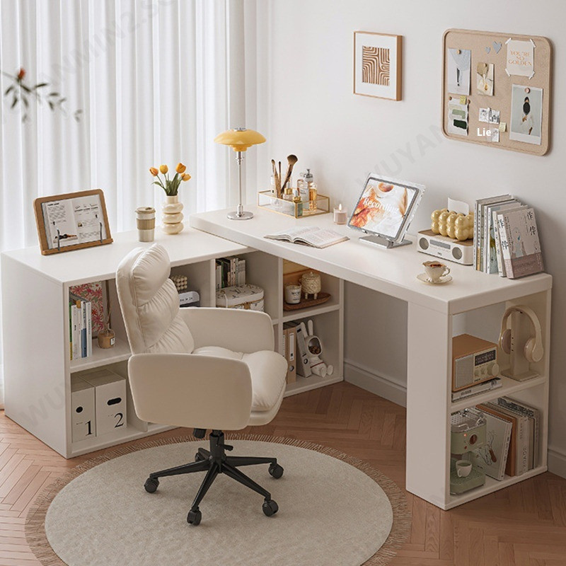 Corner Study Table Home Study Desk Bedroom Dressing Table Bookshelf ...