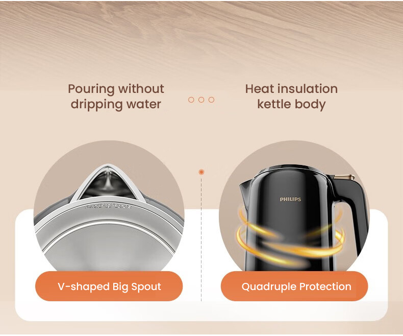 Philips Electric Kettle HD9337 1500W Fast Hot Boiling Automatic power ...