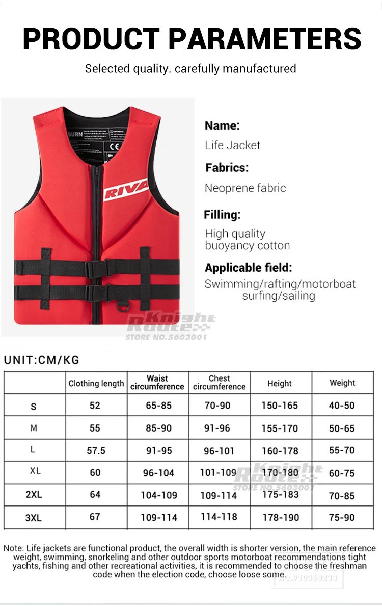 [Toronto3] Life Vest Adults Surf Vest Kayak Wakeboard Motorboats Raft ...