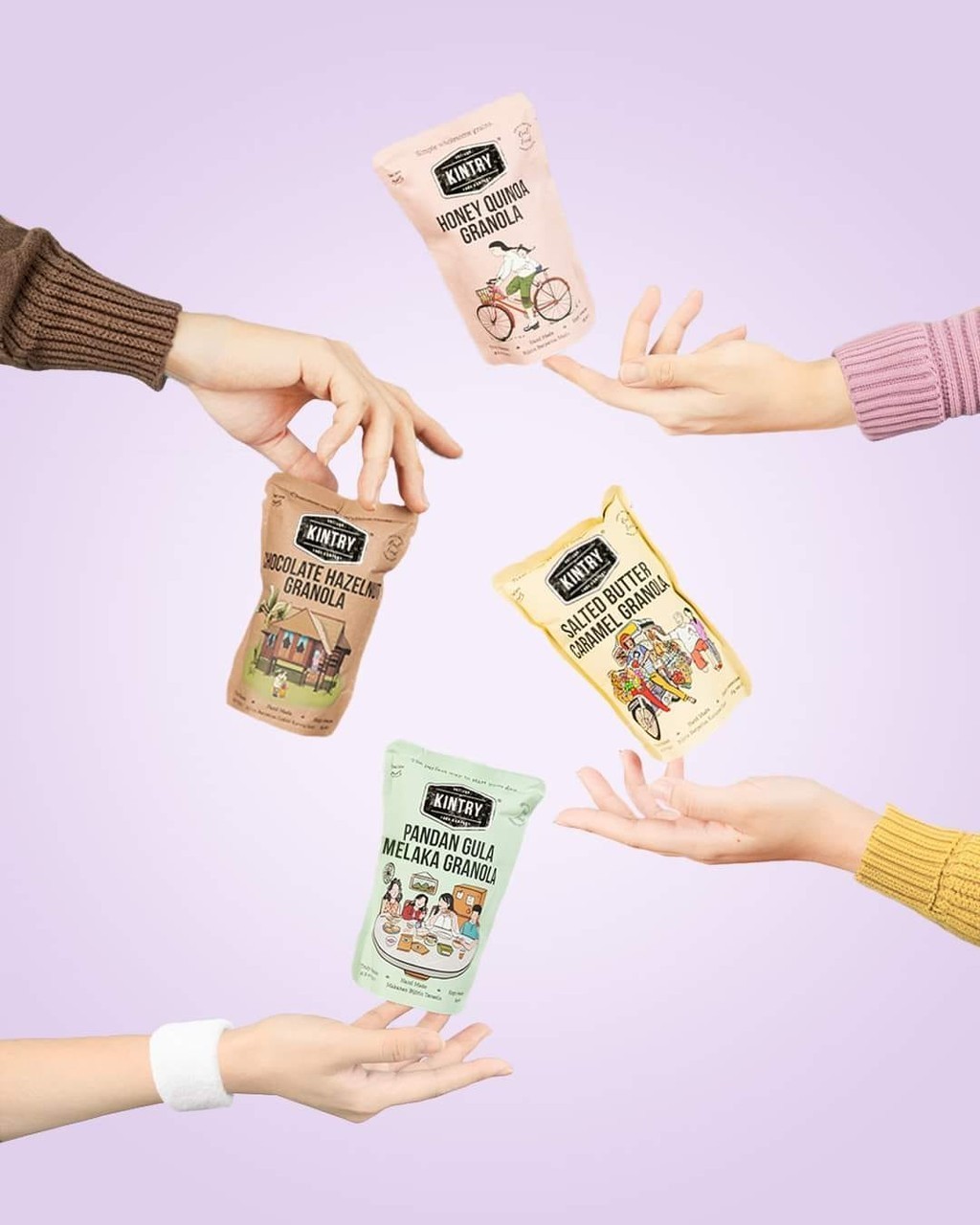 [Bundle of 6] Kintry Handmade Premium Granola 60g/Cookies 25-40g|Halal ...