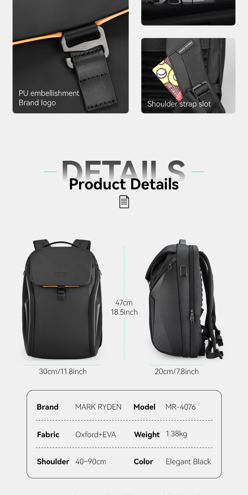 MARK RYDEN Laptop Backpack | Shopee Singapore