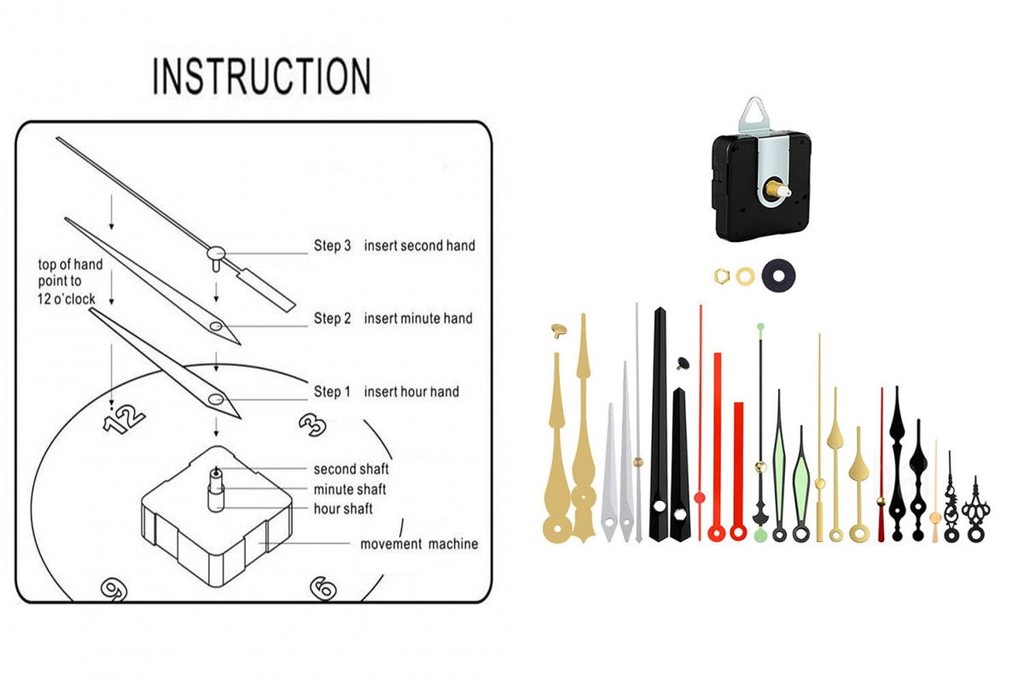WA_ Battery Operated Clock Movement Diy Clock Repair Kit Silent Quartz ...