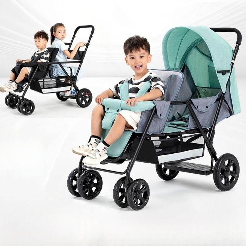 Baby Stroller Front Rear Sitting Double Stroller Travel Stroller ...