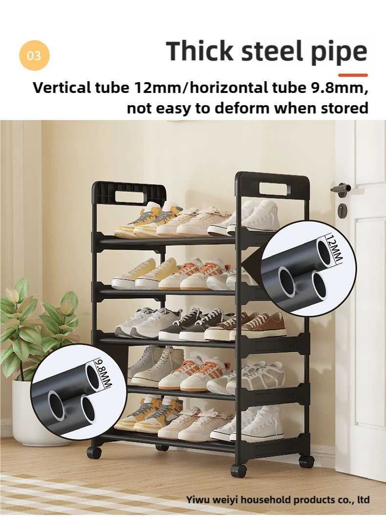 Movable Shoe Rack with Wheels | Wheeled Shoe Rack - Portable, Multi ...