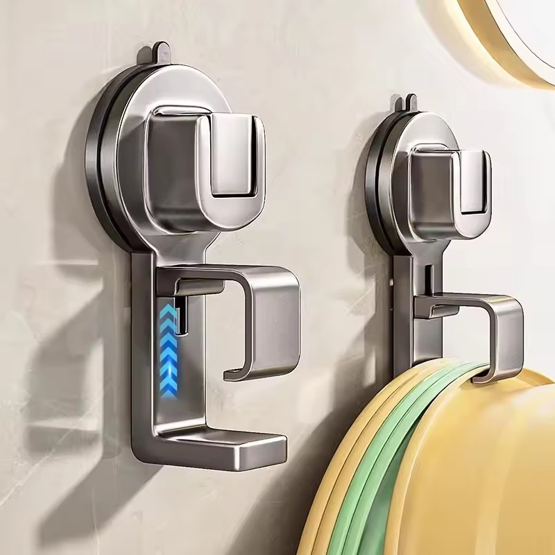 1/2/4Pcs Washbasin Adjustable Suction Cup Hook - Free Punch Wall-Hung ...