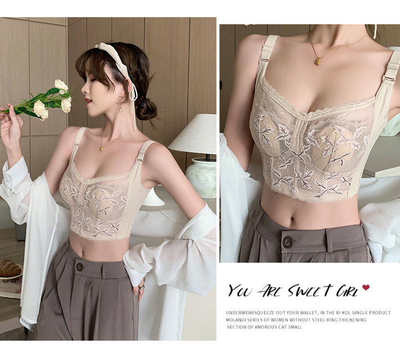Full Cup Underwear Women Adjustable Rabbit Ears Summer Bra Thin Style ...