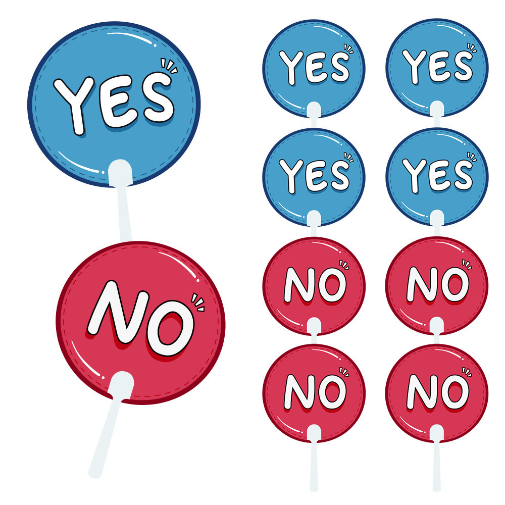 Double-Side Yes & No Correct & Wrong Thumbs Up & Thumbs Interaction ...
