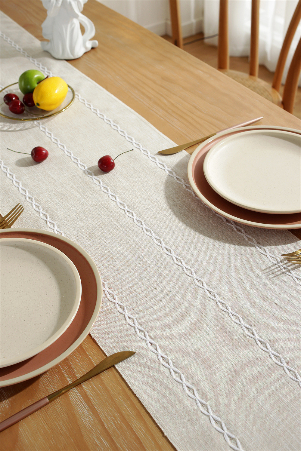 Rustic Linen Table Runner Farmhouse Style Table Runners Long ...