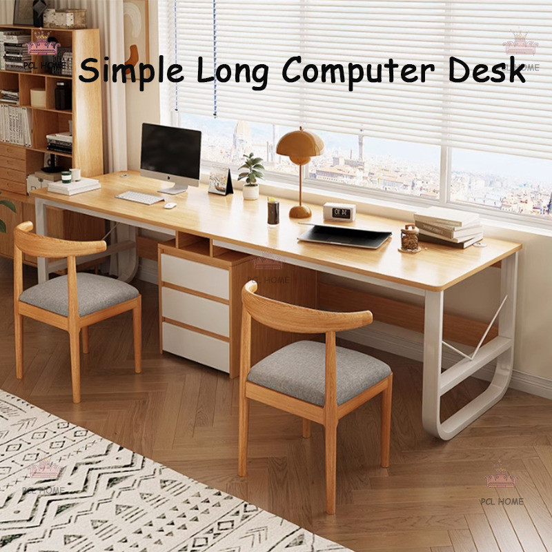 PCL Office Simple Modern Home Study Table Double Layer Writing Desk ...