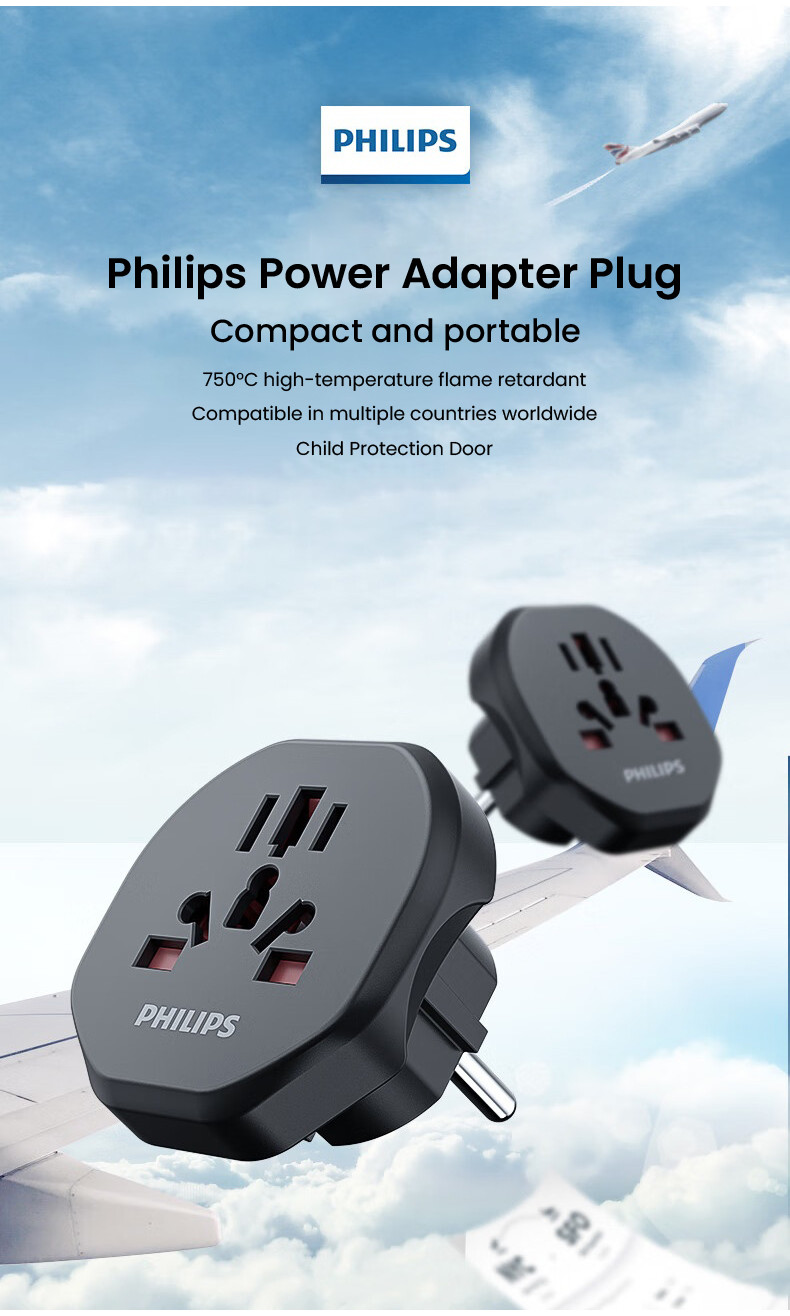 Philips Power Universal Adapter Plug Compact and Portable | Shopee ...