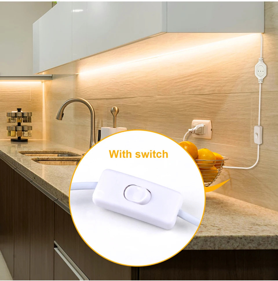 220V Cob LED Strip Light Super Bright waterproof With EU US Power ...