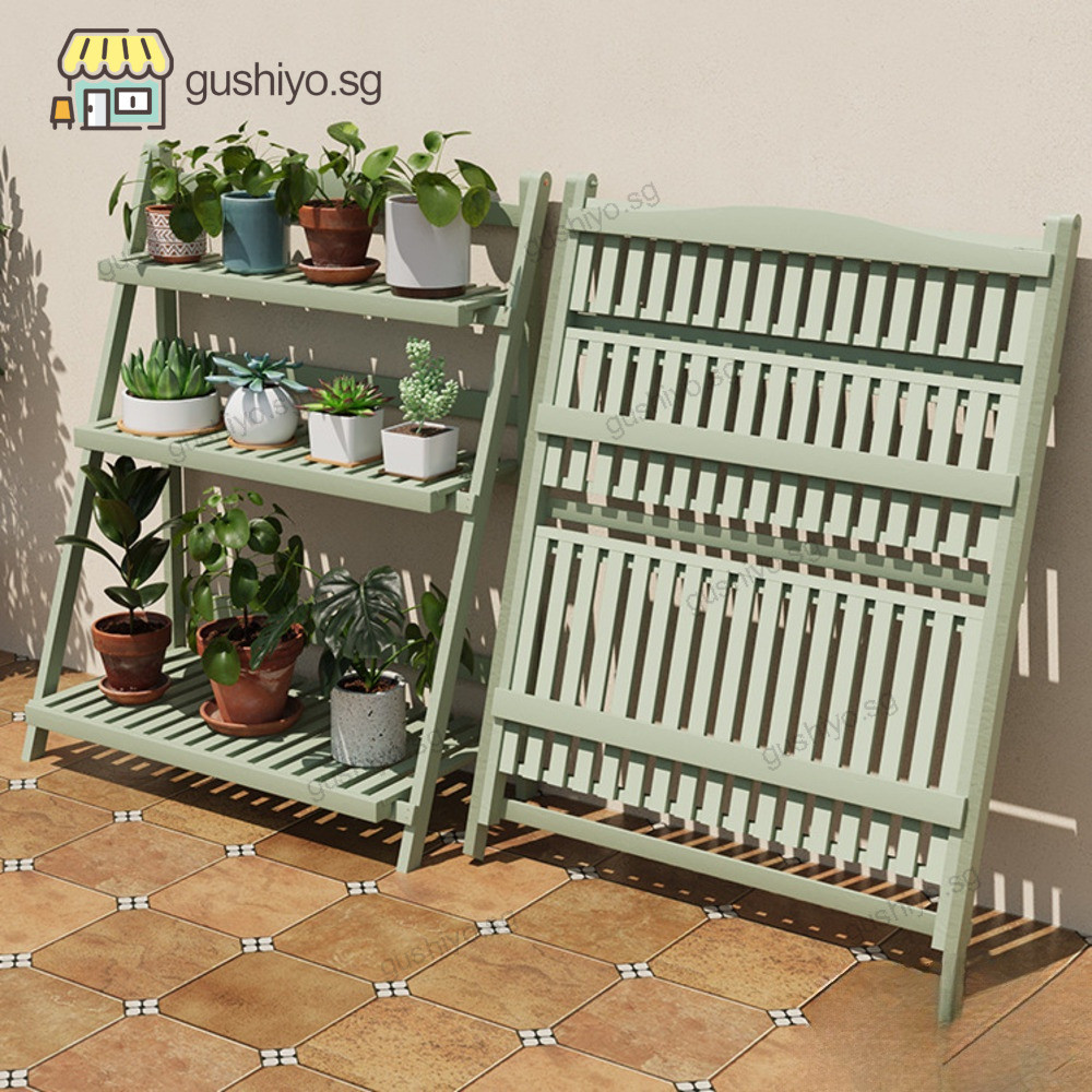 Foldable Flower Rack Flower Balcony Folding Rack Floor Standing Plant ...