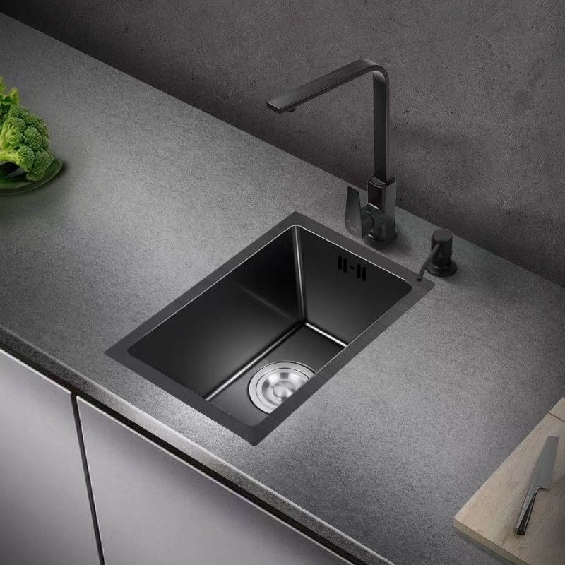 Kitchen Sink Nano Handmade Sink Kitchen Bar Counter Small 304 Stainless ...