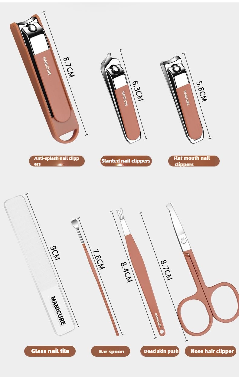 New Anti-splash Nail Clipper Set Portable Nail Trimmer Stainless Steel ...
