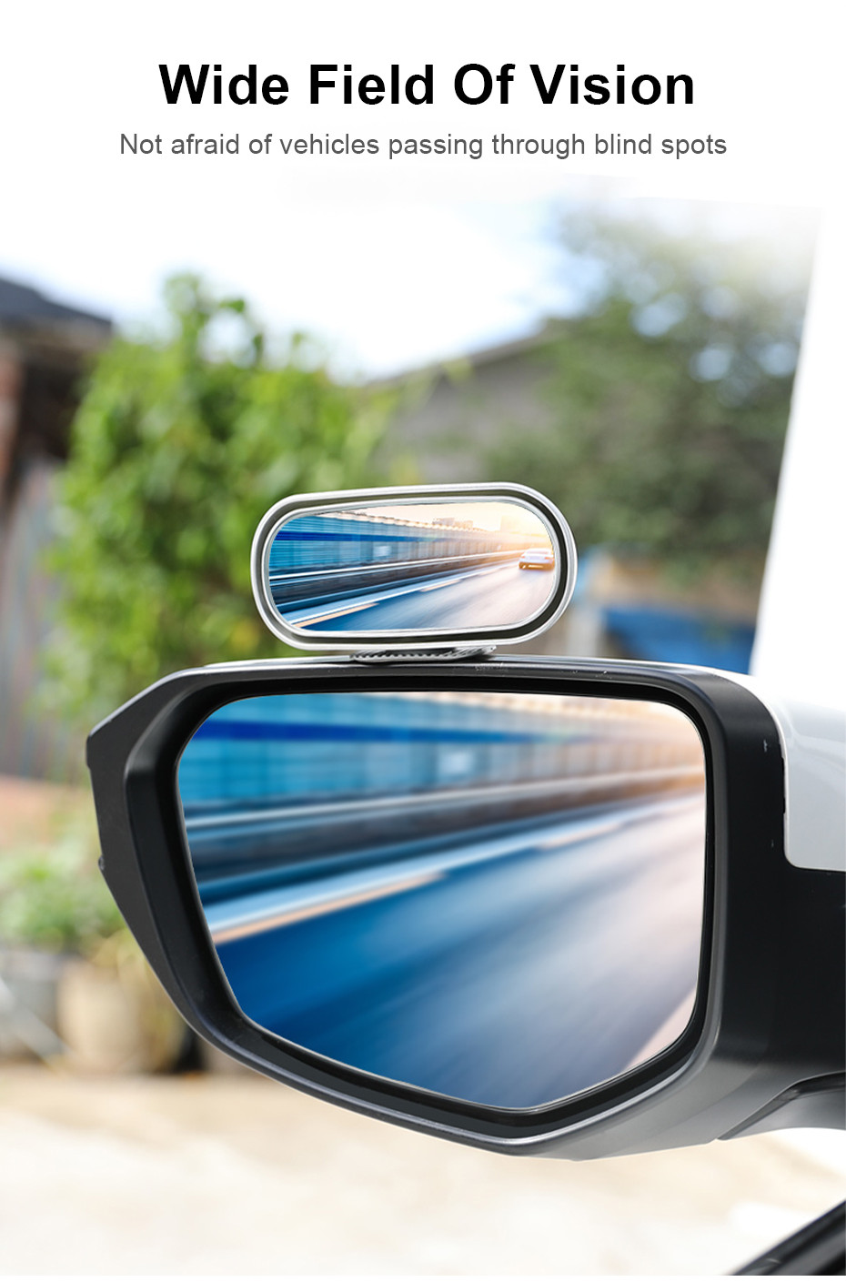 Car Side Rearview Mirror Blind Spot Mirror 360 ° Adjustable Wide-angle ...