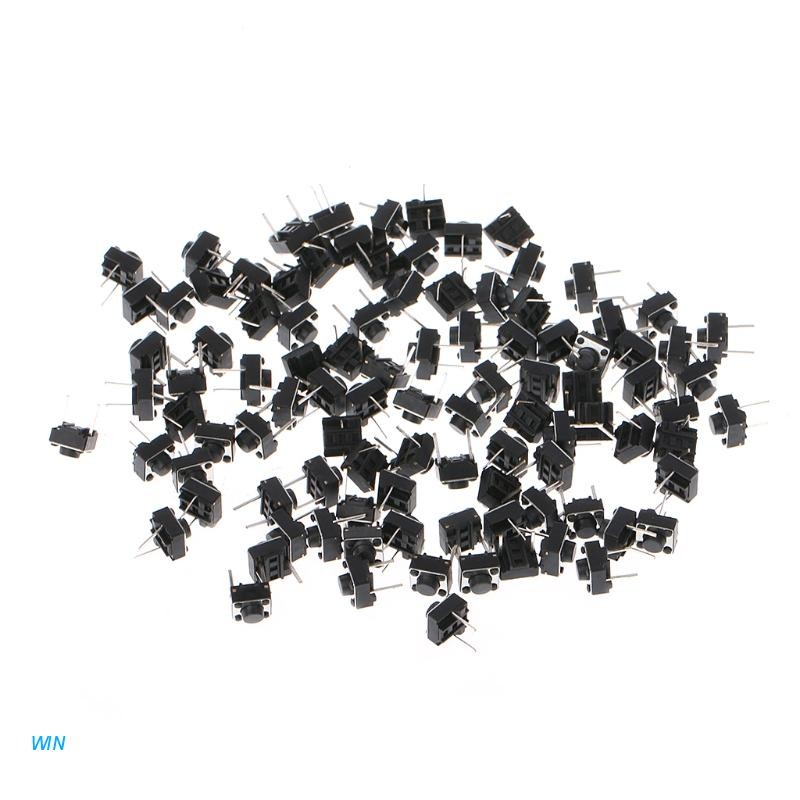 in stock WIN 100 Pcs 6x6x5mm 2 Pin Micro Momentary Push Button Tactile ...