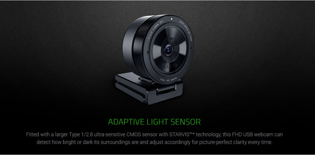 Razer Kiyo Pro USB Camera with High-Performance Adaptive Light Sensor ...