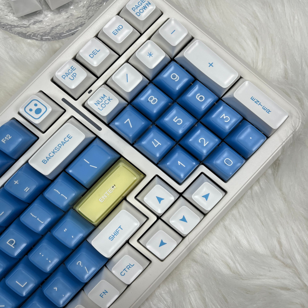 Sea Salt Gelato keycap Translucent Blue white SA profile PBT double ...