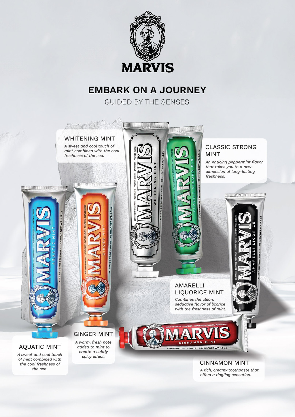 Marvis Toothpaste ITALY - Floral, Jasmine, Smokers Whitening Remove ...