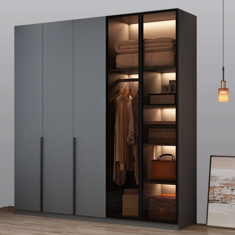 Wardrobe Family Bedroom Rental Property Lightweight Luxury Glass Door ...