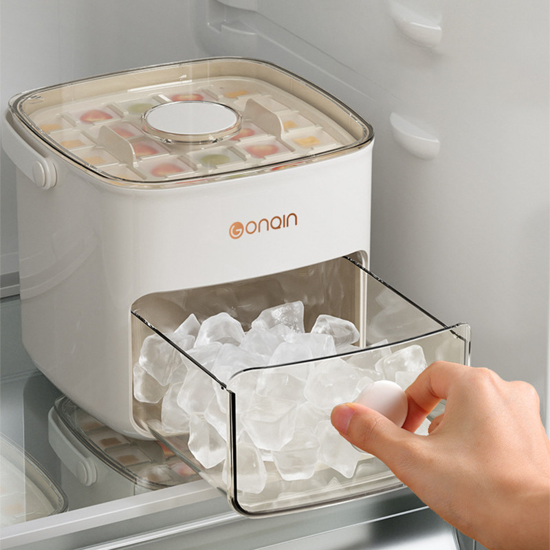 48 Cube Ice Mold Easy Release Ice Maker Tray Large Capacity Ice Storage ...