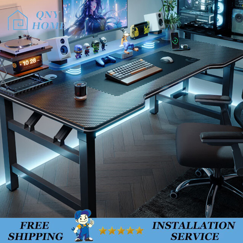 Folding Computer Table Desktop Home Gaming Table And Chair Bedroom ...