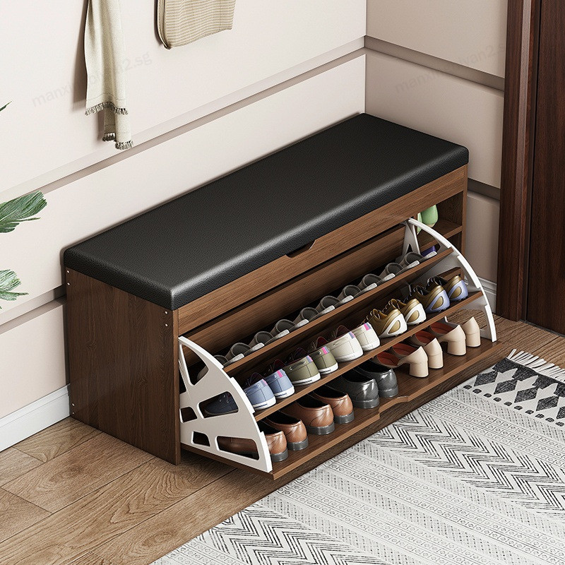 Shoe Bench Integrated Soft Case Shoe Rack Bench Flip Bench Chair Large ...