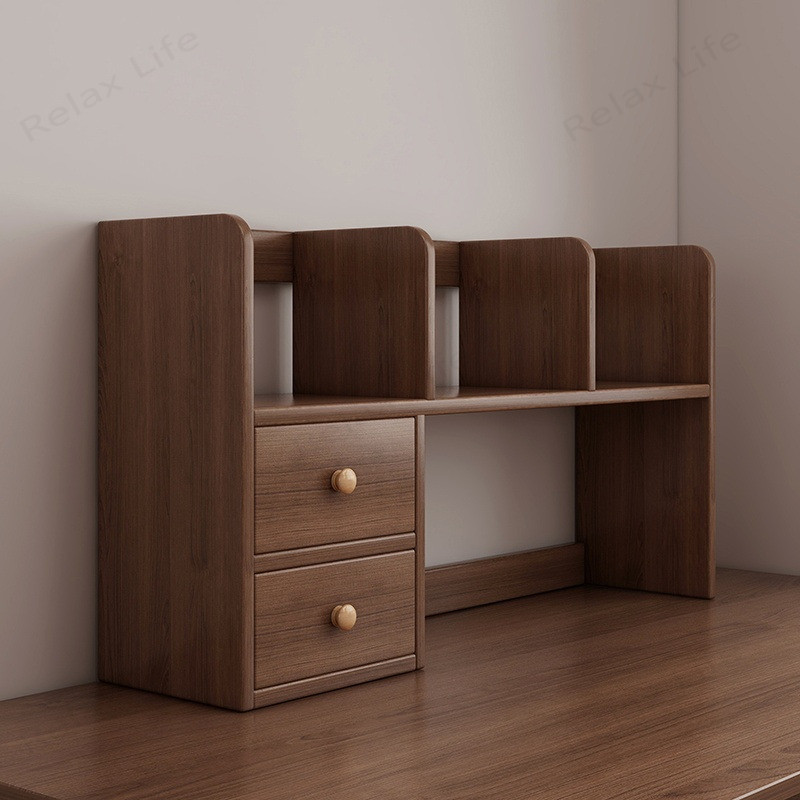 Solid Wood Ecological Board Small Bookshelf Desktop Storage Rack ...