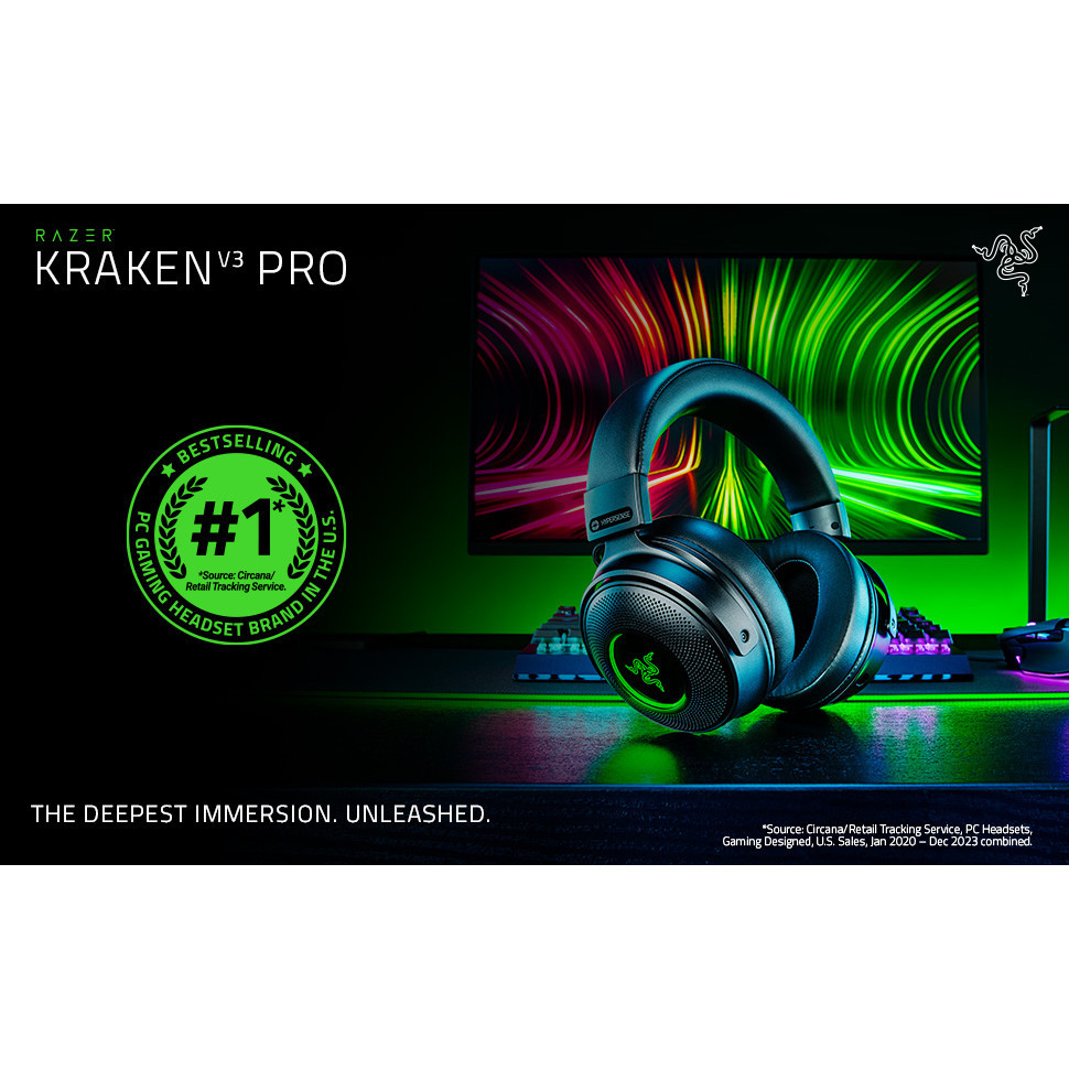 Razer Kraken V3 Pro - Wireless Gaming Headset with Haptic Technology ...