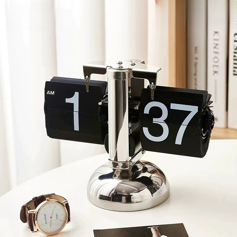 Creative Automatic Page Turning Clock Retro European Mechanical Clock ...