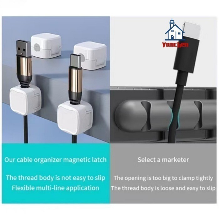 3/6Pcs Magnetic Cable Holder/Magnetic Cable Organizer/Magnetic Cord ...