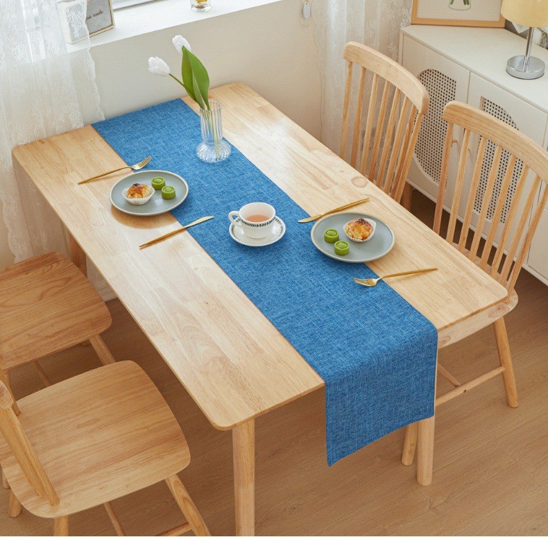 New Thick Linen Solid Color Table Runner Light Luxury Home Boxer Bed ...