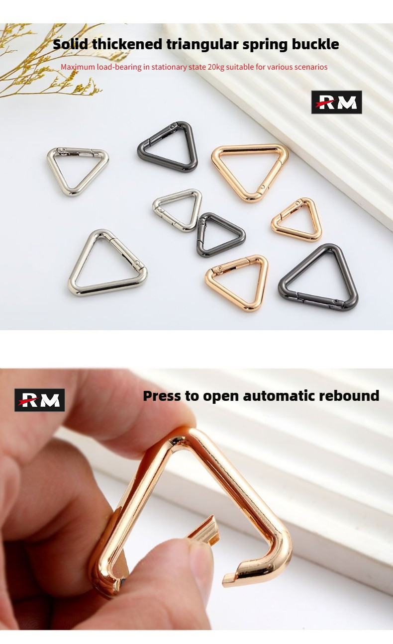 2 Pcs|Zinc Alloy Triangular Spring Buckle Hanging Ornaments Clothing ...
