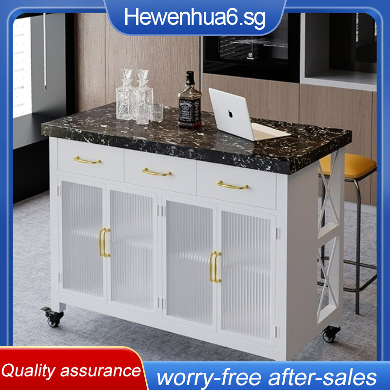 Open Plan Cupboard Kitchen Movable Middle Island Countertop Sideboard ...