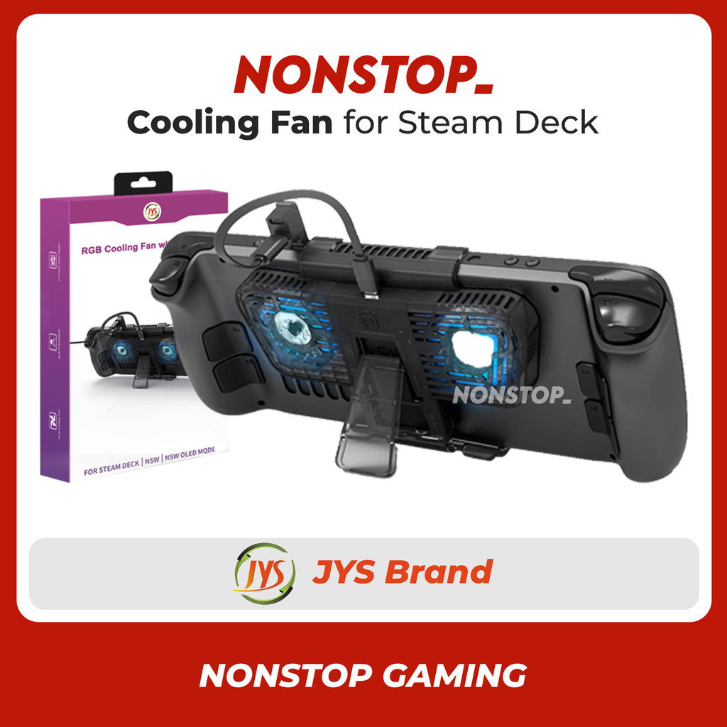 JYS Steam Deck Cooling Fan With Kickstand Switch Dual High Speed Cooler ...