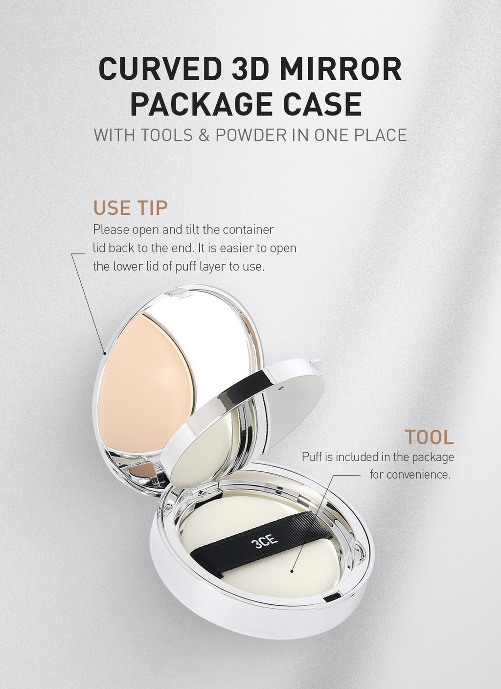3CE Makeup Fix Powder, matte oil absorbing, locks makeup, blurs pores ...