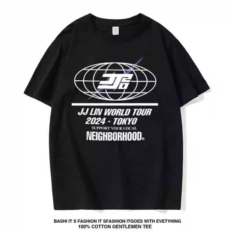 JJ Lin 2024 World Tour T-shirt Customised Patterns Concert Support 