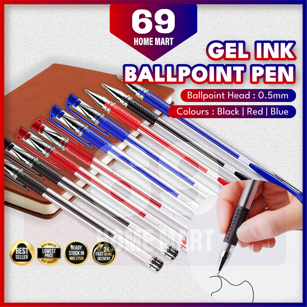 10PCS 30PCS Gel Pens Fine Point 0.5mm Gel Ink Pen Black Red Blue ...